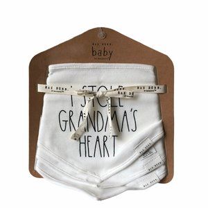 Rae Dunn "I stole grandma's heart" Baby Bib 3 Set
